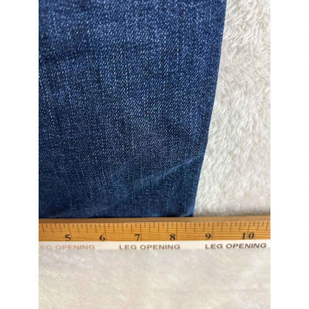 Banana Republic Vintage Straight Jeans Mens 36x32 Dark Blue Distressed Whiskered